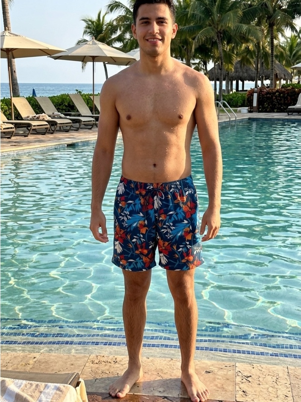 Burnside Men’s Tropical Boardshorts Swim Trunks Mesh Lined Size L NWOT